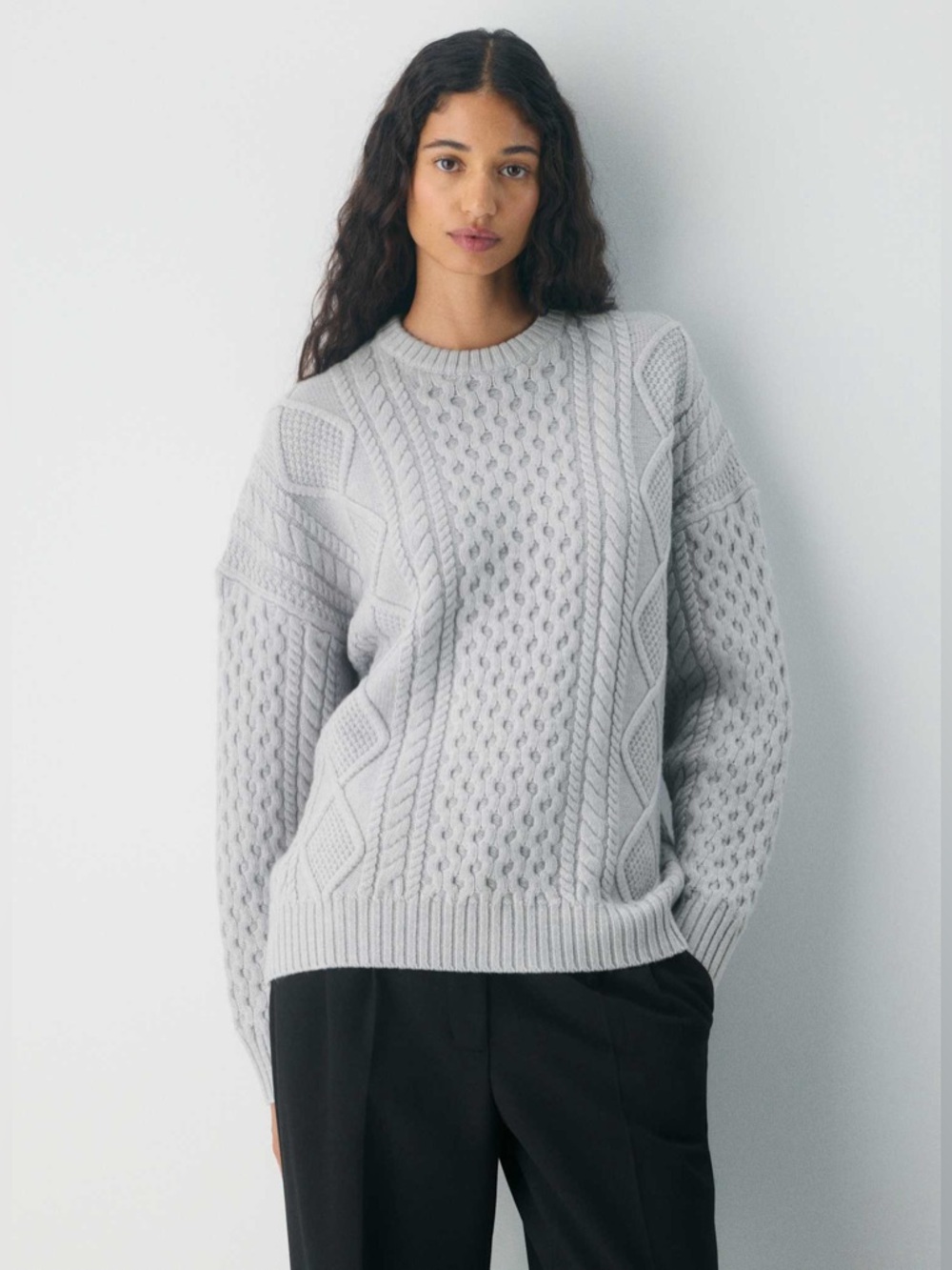 Aritzia Heritage Knit Merino Wool Crew Sweater